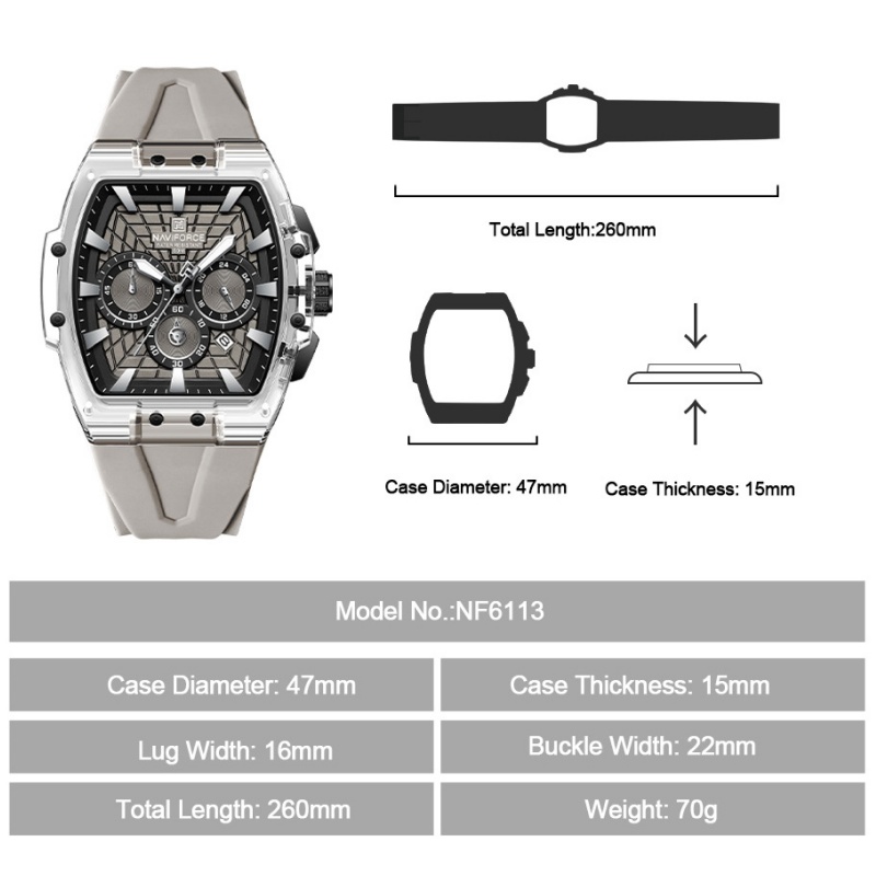 Zegarek męski NAVIFORCE, wodos – Running Watch recenzja i cena